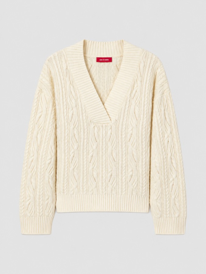 Sueter Mujer Crema Lion Of Porches