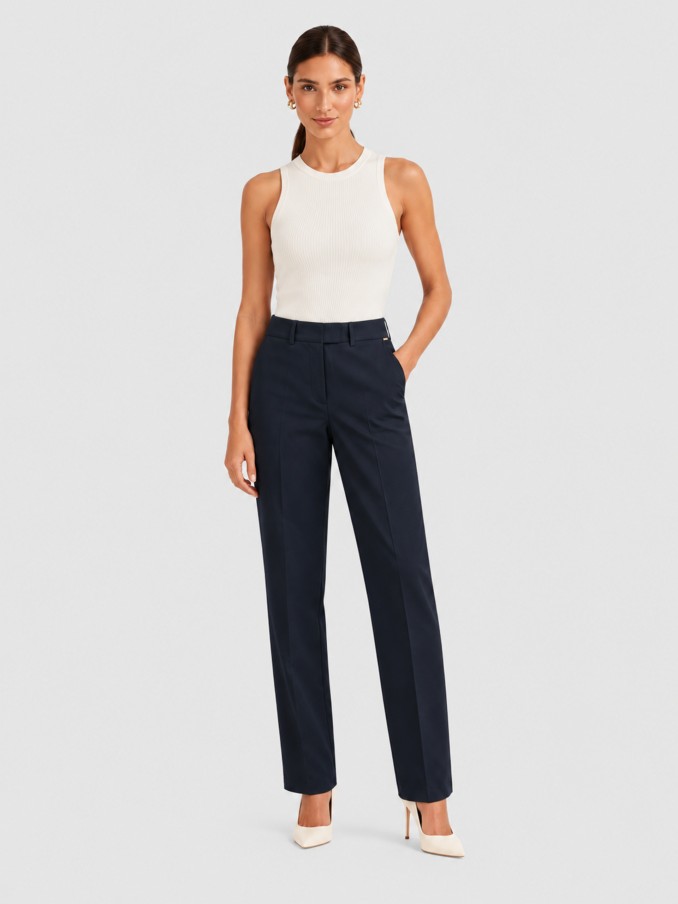 Pants Woman Navy Blue Lion Of Porches