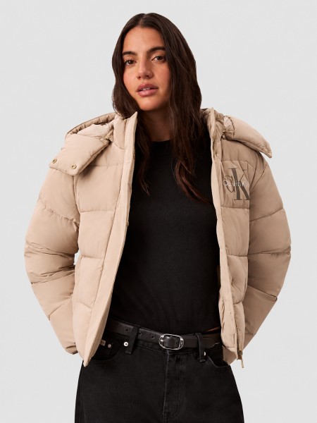 Kispo Calvin Klein  Mulher Matte Mw Monologo Short Puffer