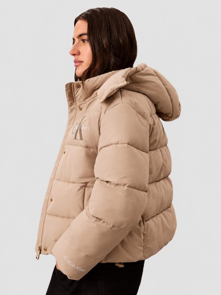Kispo Calvin Klein  Mulher Matte Mw Monologo Short Puffer