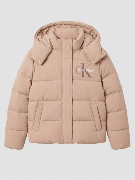 Kispo Calvin Klein  Mulher Matte Mw Monologo Short Puffer