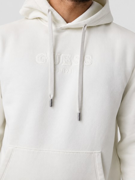 Sweatshirt Hombre Crema Guess