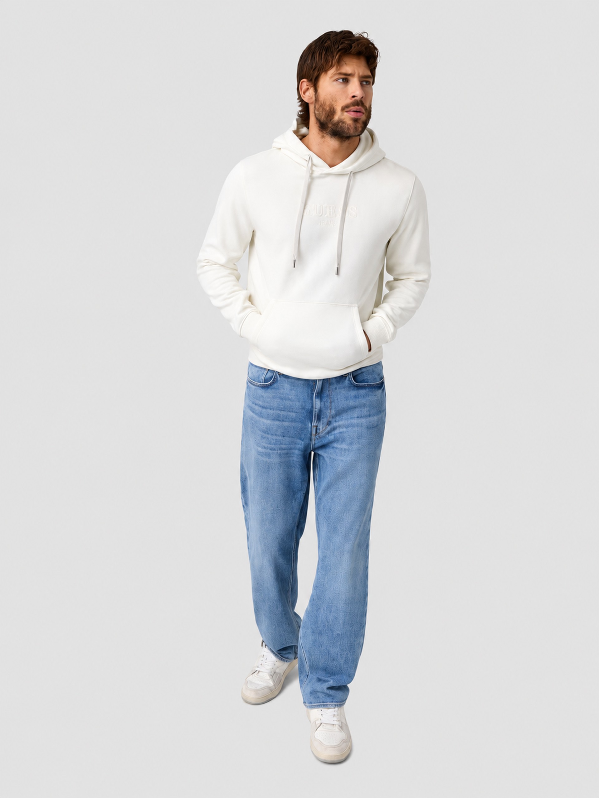 Sweatshirt Man Cream Guess