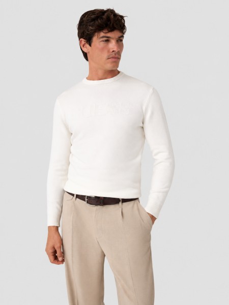 Camisola Guess Homem Noburo Cn Logo Reverse Ls Swtr
