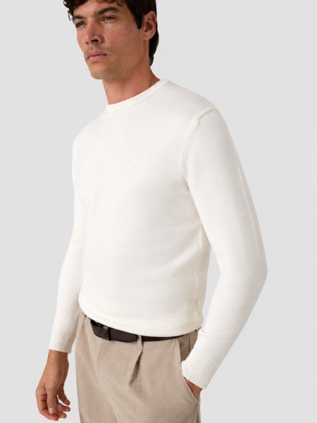 Camisola Guess Homem Noburo Cn Logo Reverse Ls Swtr