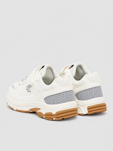 Sapatilha Calvin Klein Unisexo Low Cut Lace-Up/velcro Sneaker Off