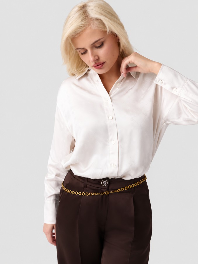 Camisa Mujer Crema Guess