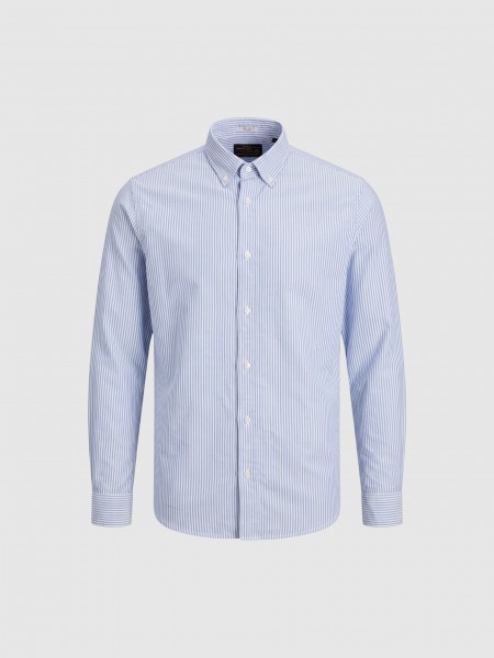 Camisa Jack & Jones Homem Jjeharvey Oxford L/s Shirt Noos