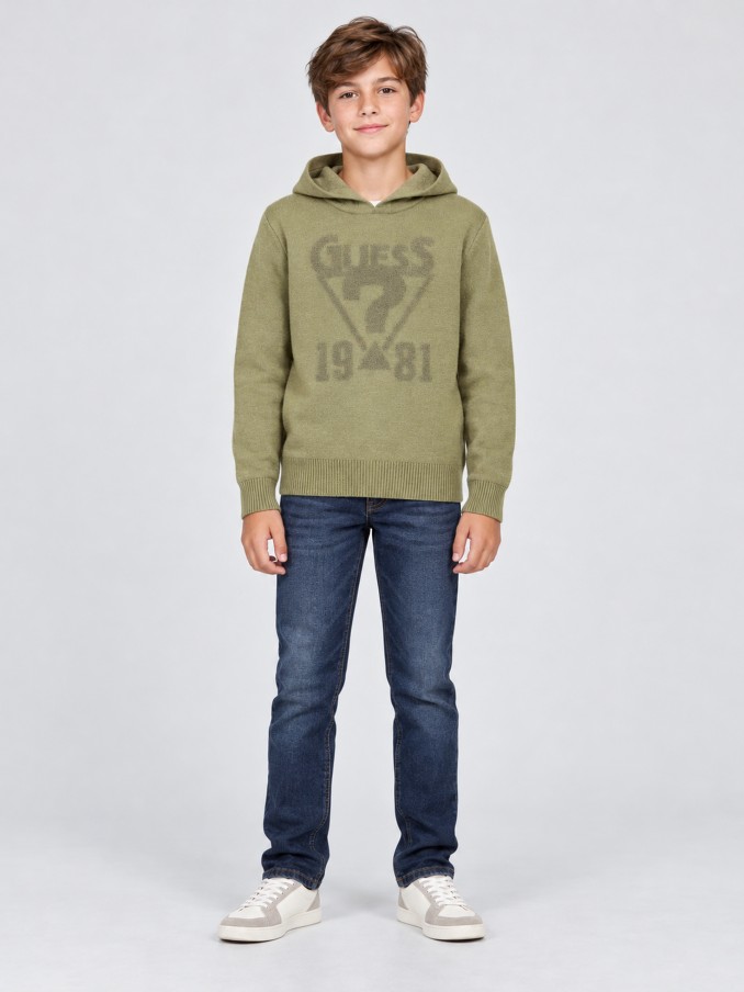 Sweatshirt Niño Tropa Verde Guess