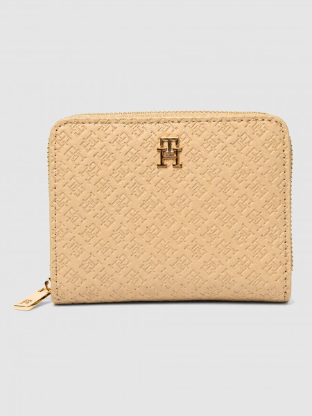 Carteira Tommy Hilfiger Mulher Th Icon Med Za W/flap Mono
