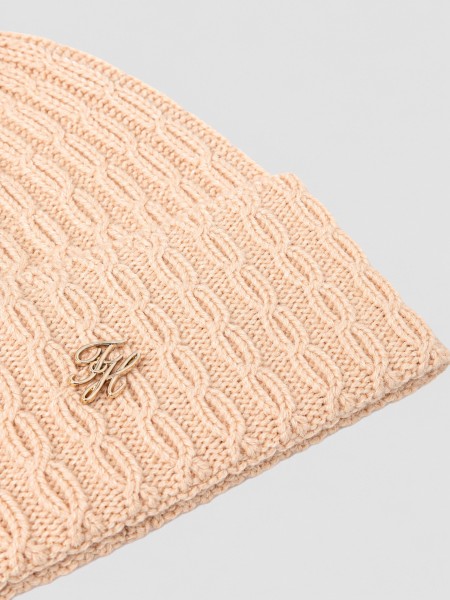 Gorro Tommy Hilfiger Mulher Th Script Cable Pom Beanie