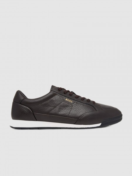 Sapatilha Boss Homem Leather Cow (10283653)