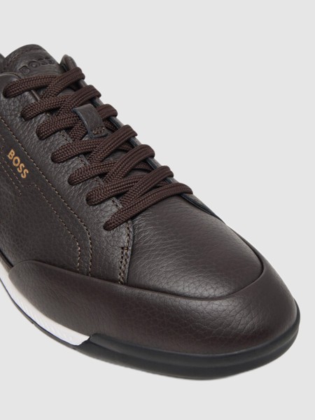 Sapatilha Boss Homem Leather Cow (10283653)