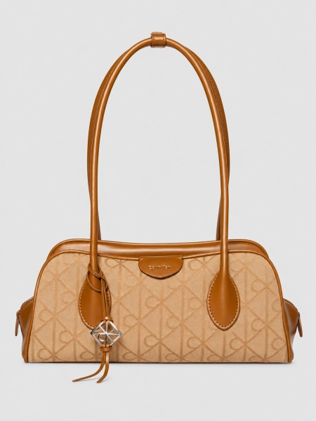 Mala Calvin Klein Mulher Emblem Trio Jacquard Shoulder Ba
