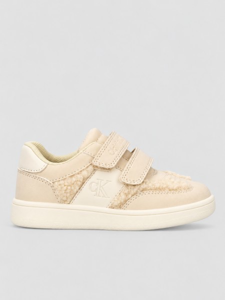 Tenis Ni�a Crema Calvin Klein
