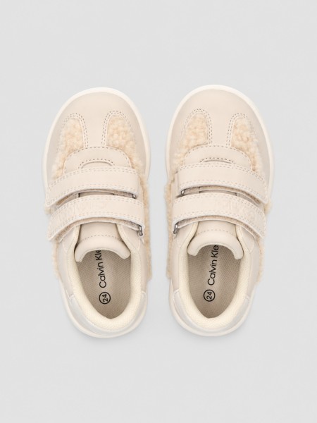 Tenis Ni�a Crema Calvin Klein