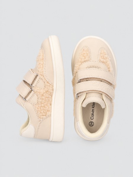 Tenis Ni�a Crema Calvin Klein