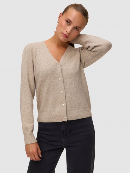 Jacket Woman Beige Vero Moda Jacket Woman Beige Vero Moda