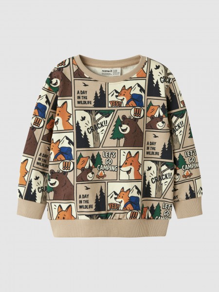 Sweatshirt Name It Menino Nmmoswaldy Ls Nreg Sweat Bru Box