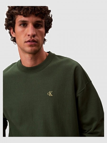 Sweatshirt Calvin Klein  Homem Ls Cl 350Terry Mongrm Cn Swtshrt