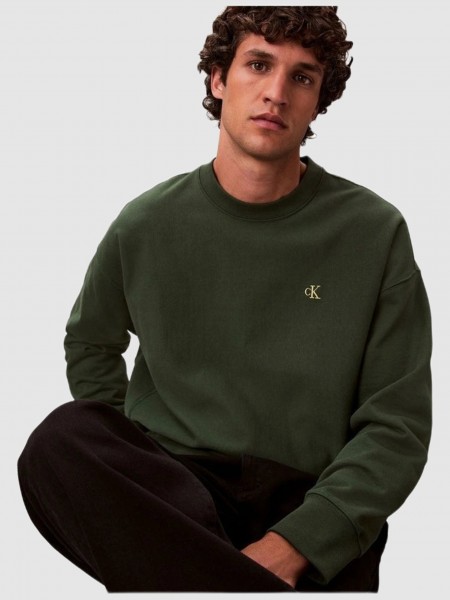 Sweatshirt Calvin Klein  Homem Ls Cl 350Terry Mongrm Cn Swtshrt