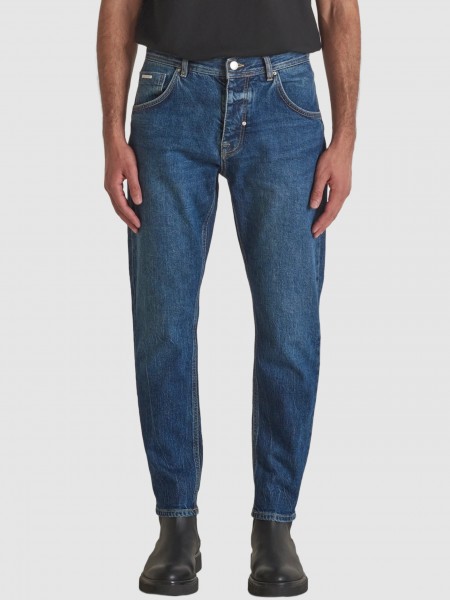 Jeans Antony Morato Homem  Henry Regular Ankle Lenght Fit In Ocean Blue Denim