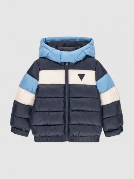 Kispo Guess Menino Hooded Ls Puffer W/zip