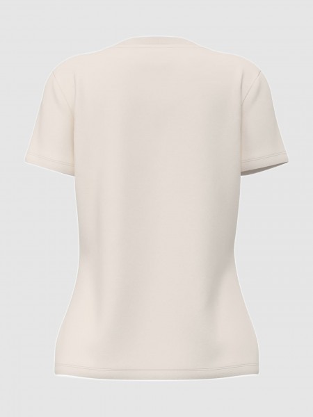 T-Shirt Guess Mulher Fabrizia Skiing Bear Cn Ss T-S
