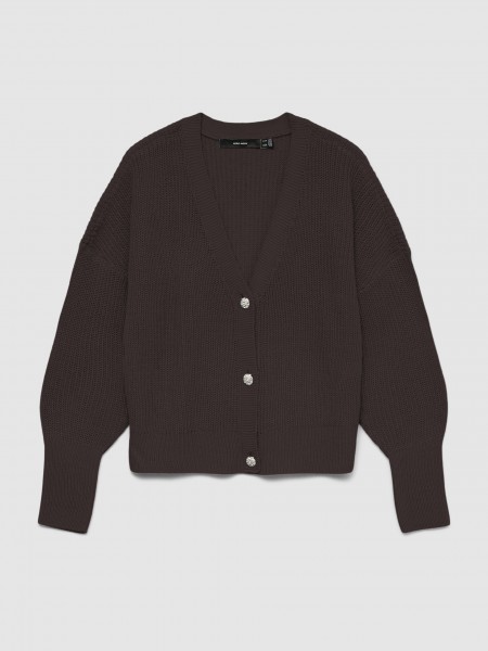 Casaco Vero Moda Mulher Vmlealight Ls V-Neck Jewel Cardigan Noos