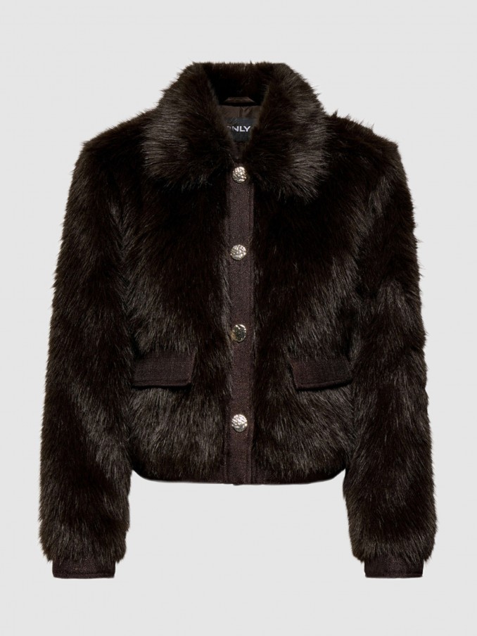 Chaqueta Mujer Castaño Oscuro Only