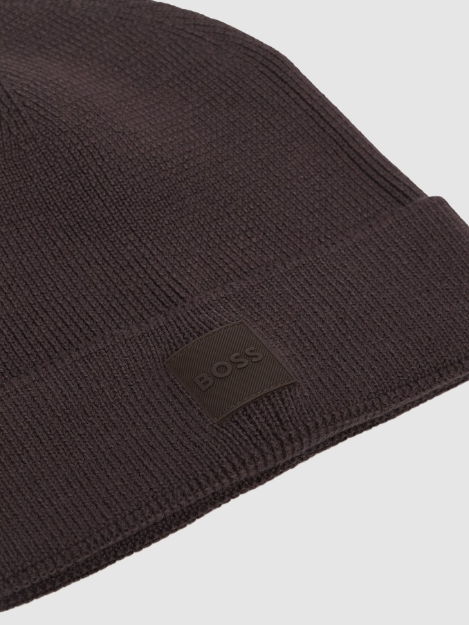 Gorro Hombre Castaño Oscuro Boss