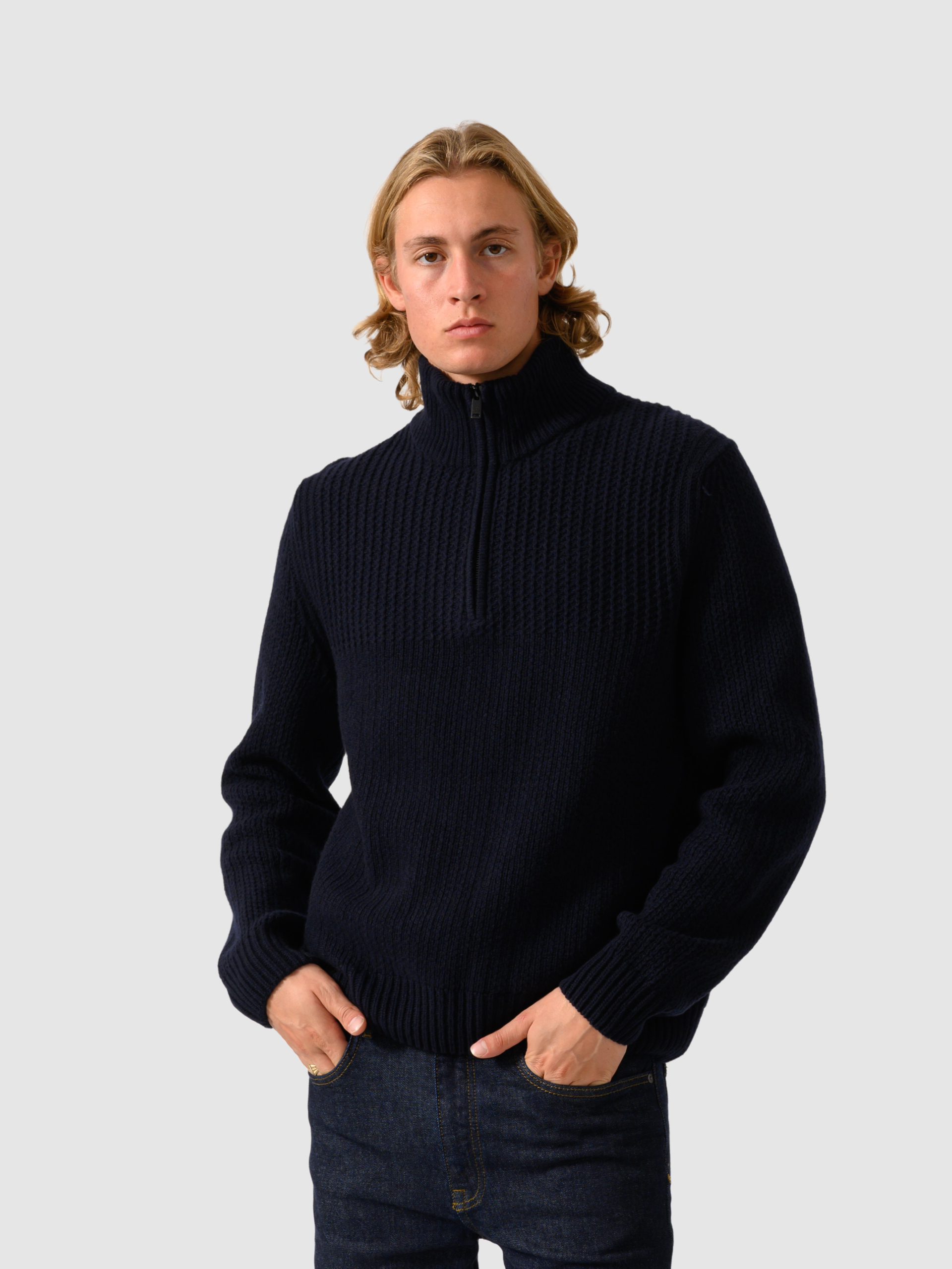 Pullover Man Navy Blue Boss