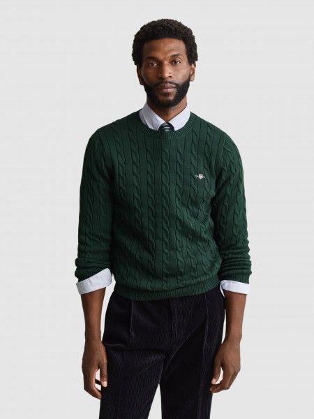 Camisola Gant Homem Cotton Cable C-Neck