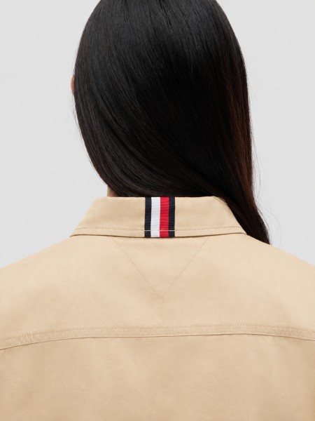 Camisa Mujer Beige Tommy Jeans Camisa Mujer Beige Tommy Jeans