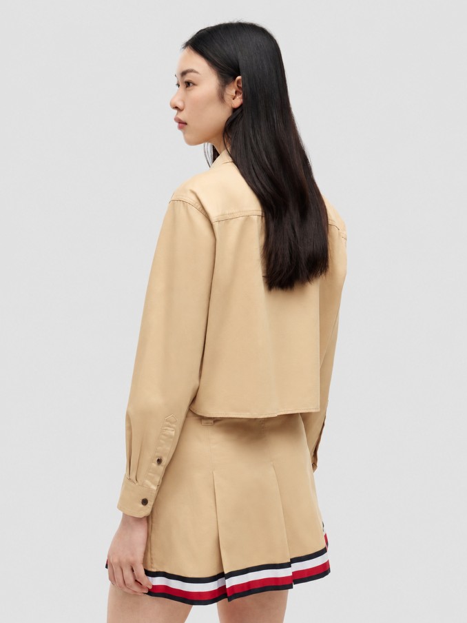 Camisa Mujer Beige Tommy Jeans