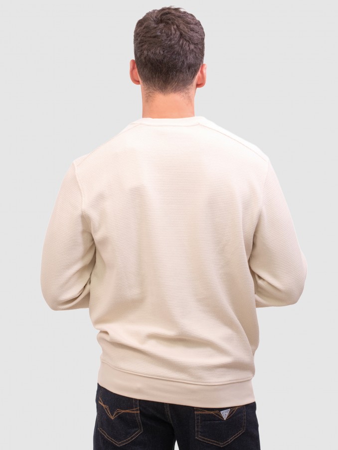 Sweatshirt Hombre Crema Guess