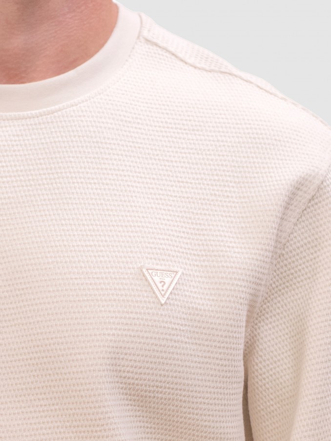 Sweatshirt Hombre Crema Guess