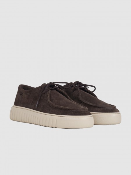 Sapato Antony Morato Homem Mocassino Allacciato Austin Suede In Camoscio
