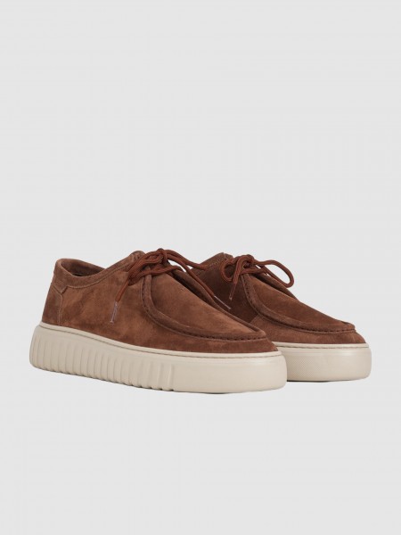 Sapato Antony Morato Homem Mocassino Allacciato Austin Suede In Camoscio