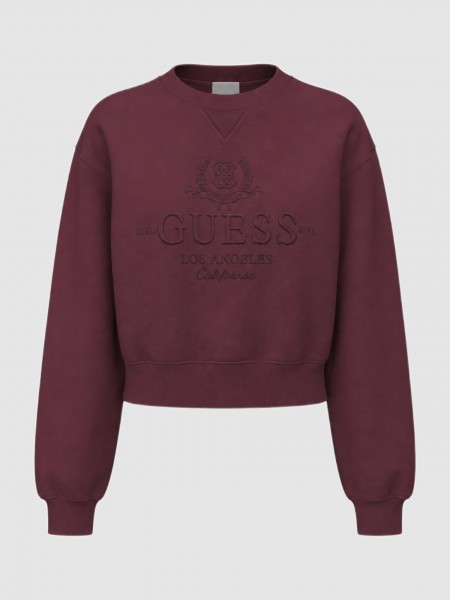 Pullover Woman Bordeaux Guess Underwear Pullover Woman Bordeaux Guess Underwear