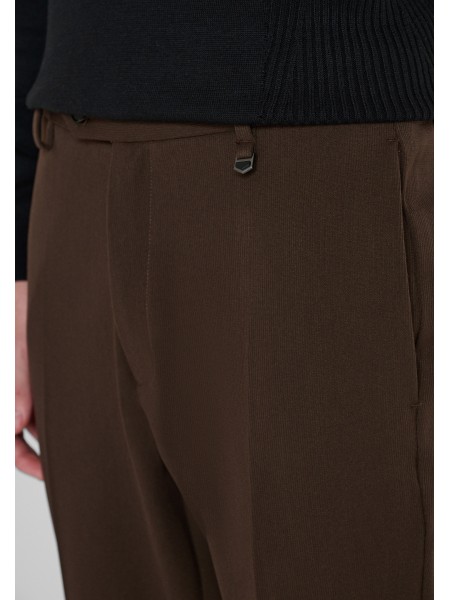 Cal�as Antony Morato Homem Trousers Chris Regular  Fit In Crinkle Viscose Blend Fabric