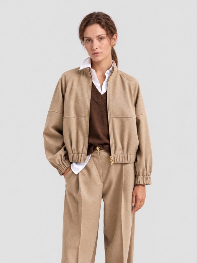 Jacket Woman Beige Lion Of Porches