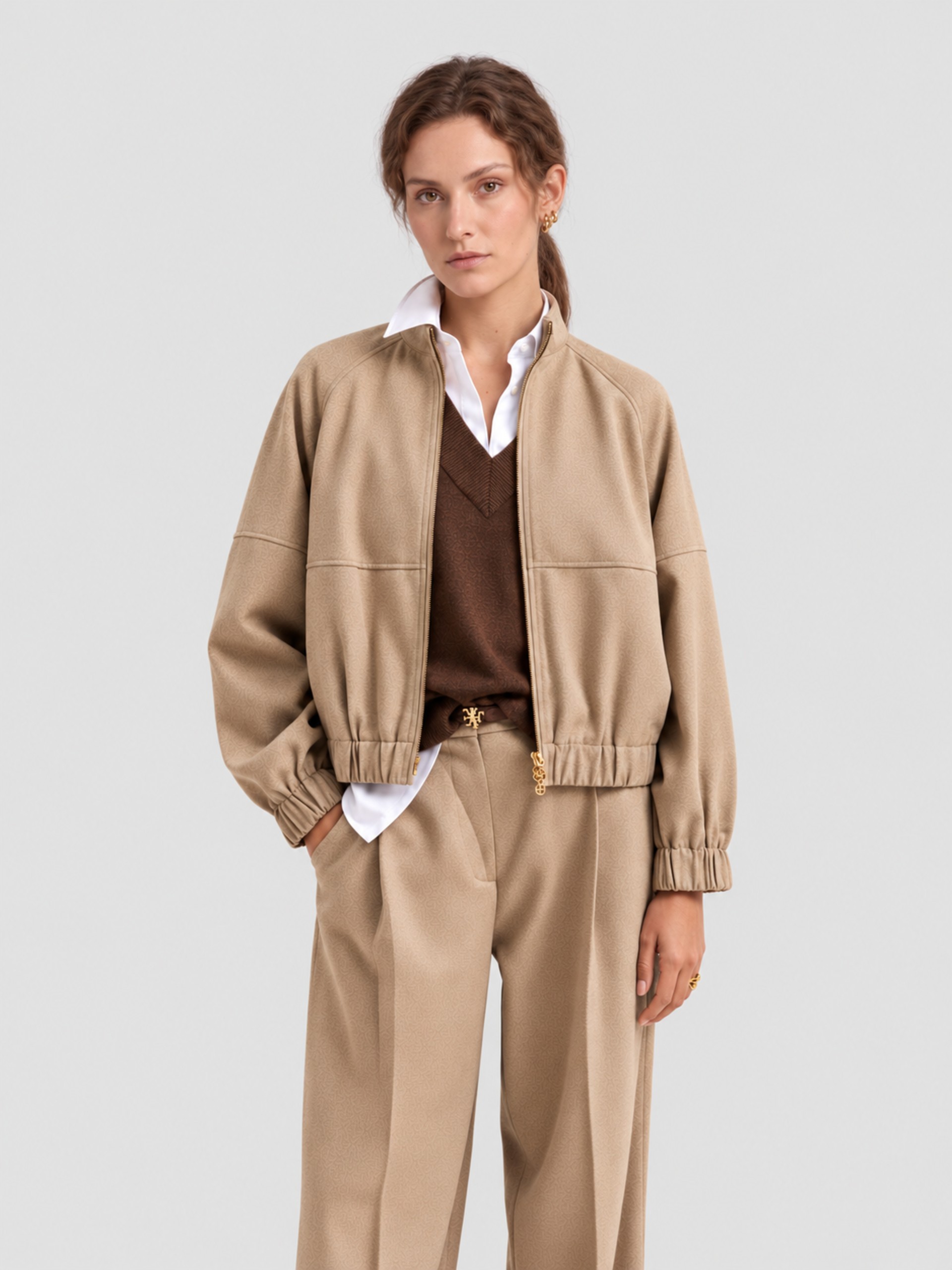 Jacket Woman Beige Lion Of Porches