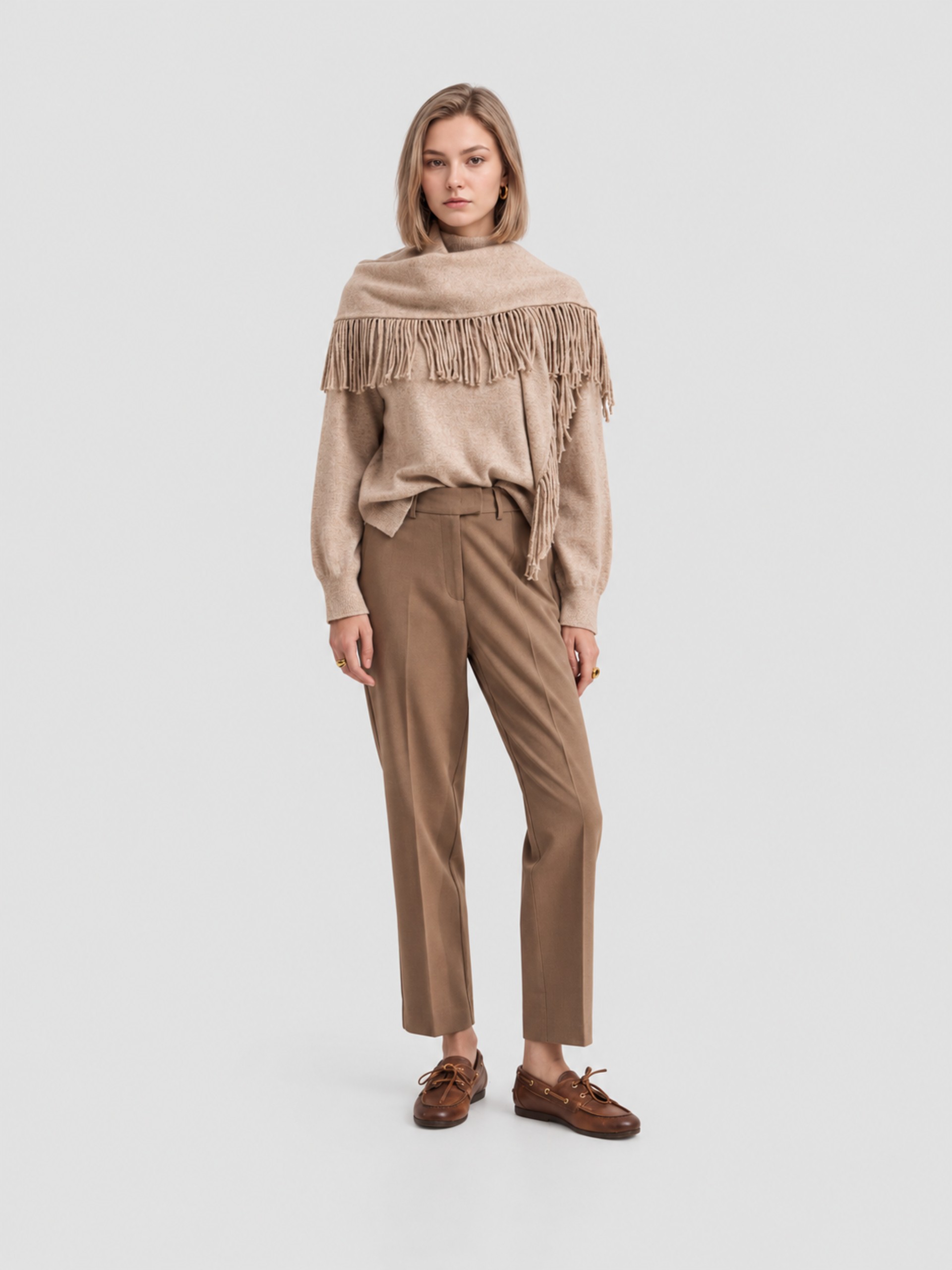 Pants Woman Beige Lion Of Porches