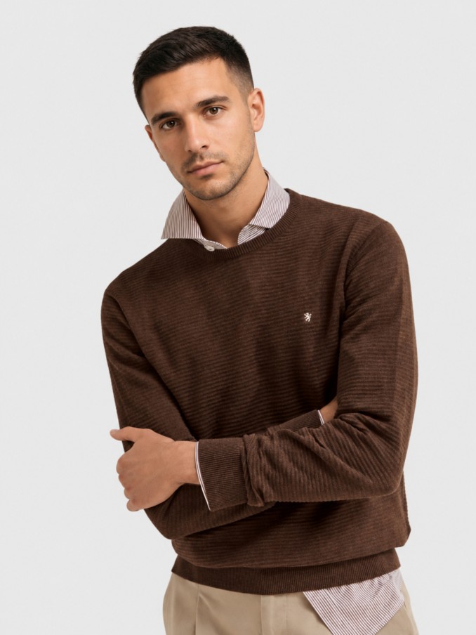 Pullover Man Brown Lion Of Porches