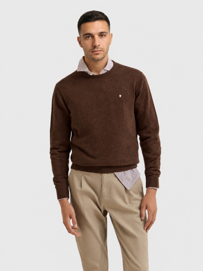 Pullover Man Brown Lion Of Porches