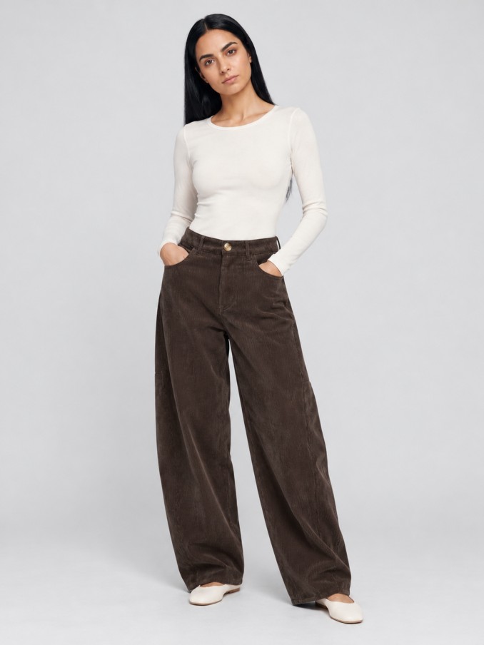 Pants Woman Dark Brown Vero Moda