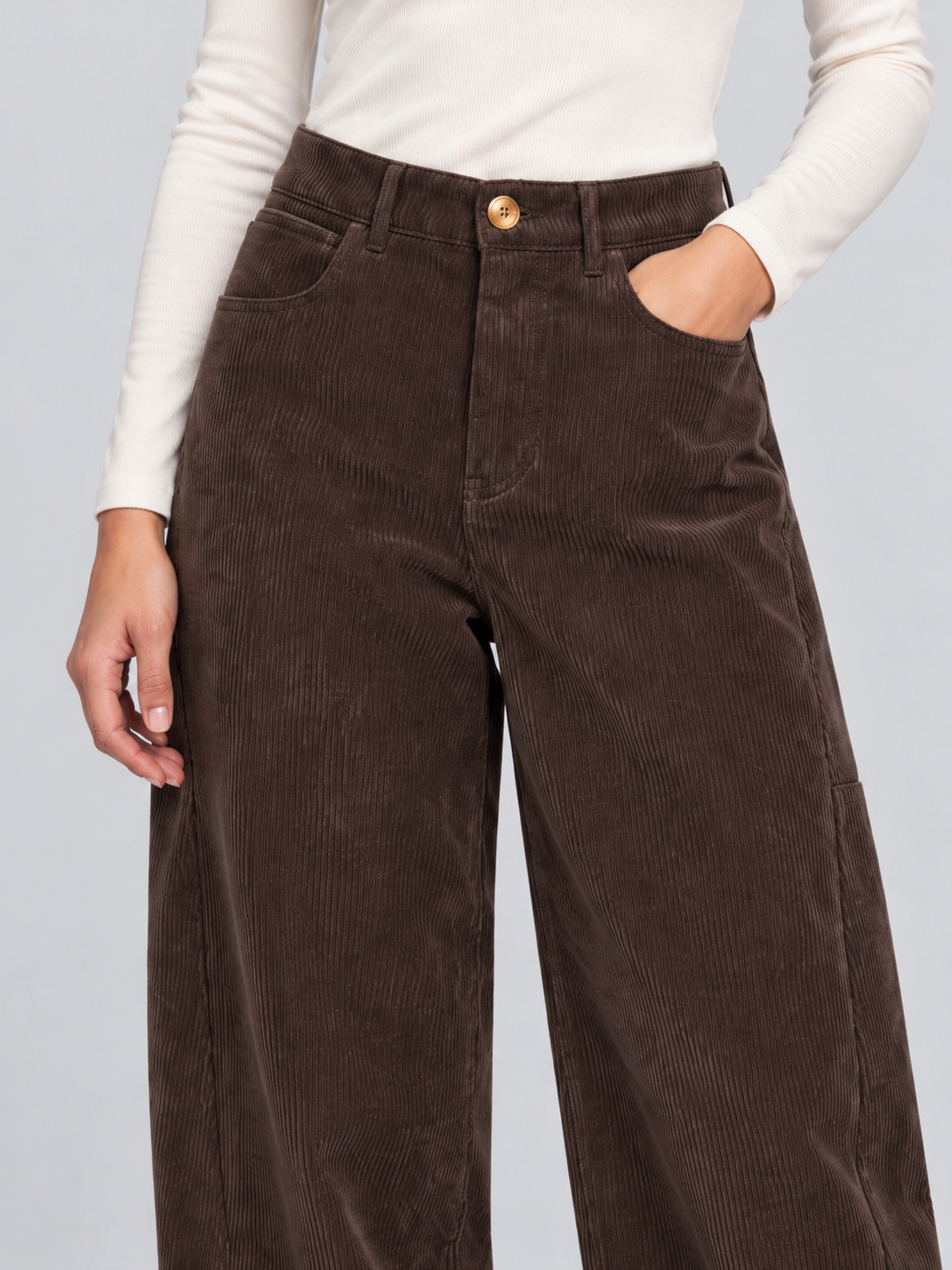 Pants Woman Dark Brown Vero Moda