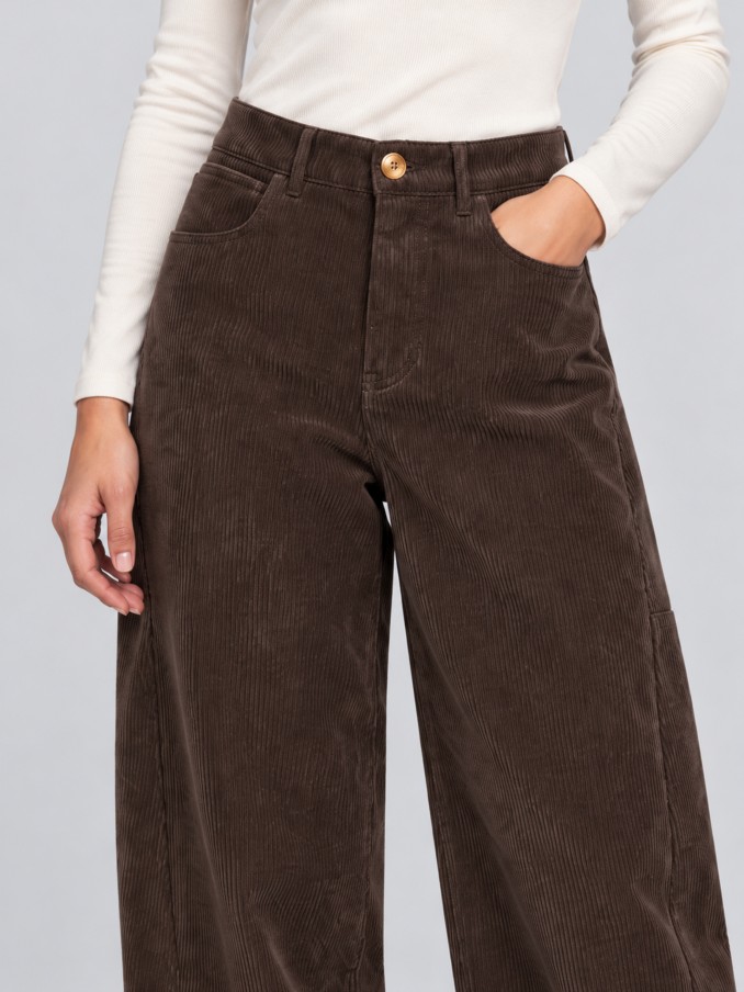 Pants Woman Dark Brown Vero Moda