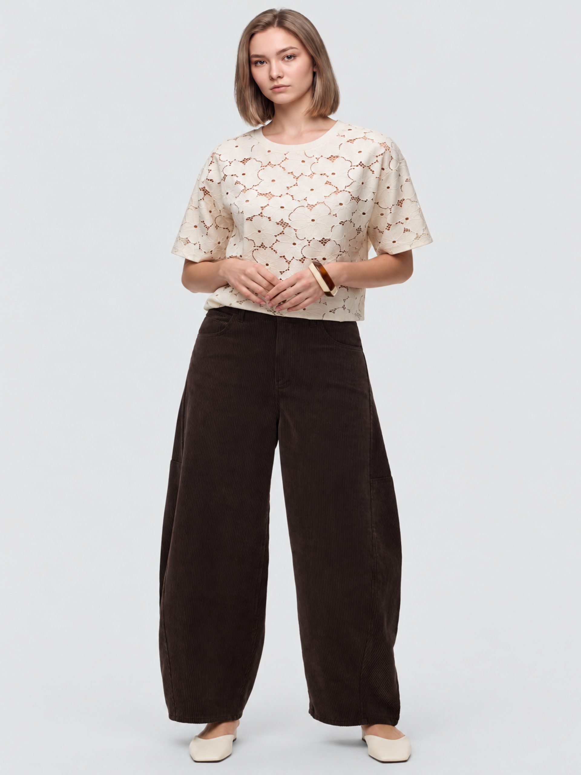 Pants Woman Dark Brown Vero Moda